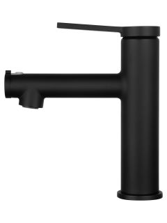 Смеситель для раковины Wonzon & Woghand WW-H1017-MB с функцией полоскания чёрный матовый